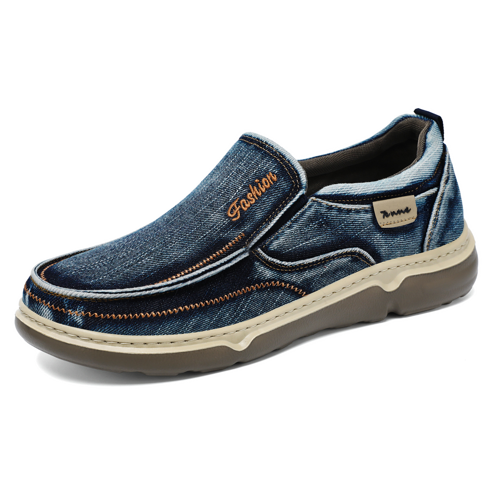 Zapatos de hombre casuales viejos zapatos de tela de Beijing lavados con agua zapatos de vaqueros con suela suave zapatos de papá ligeros zapatos de lona