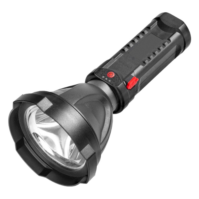 Novedad transfronteriza: linterna LED de alta intensidad con batería de litio incorporada, recargable por USB, de plástico, para acampadas y patrullas al aire libre