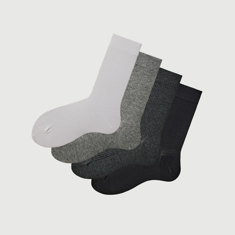 Yuyi Gray Socks Women's Vertical Strip Summer Thin Mid-Tube Socks Cotton Breathable Sweat-Absorbent Casual Socks Easiest for Match Style Yuyi Gray Socks Women's Vertical Strip Summer Thin Mid-Tube Socks Cotton Breathable Sweat-Absorbent Casual Socks Easiest for Match Style