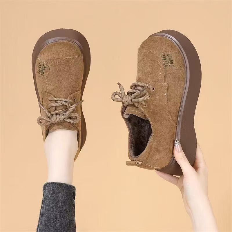 Mocasines con Plataforma y Forro de Terciopelo para Mujer de Terciopelo y PVC para Uso Casual image 6