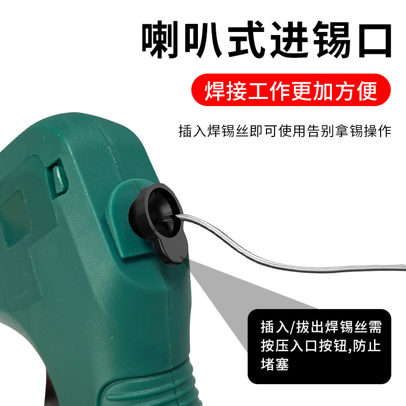 Nuevo 60W pistola de soldadura de calor interno núcleo de calor cerámico vertical con soporte interruptor indicador de alimentación pistola de estaño