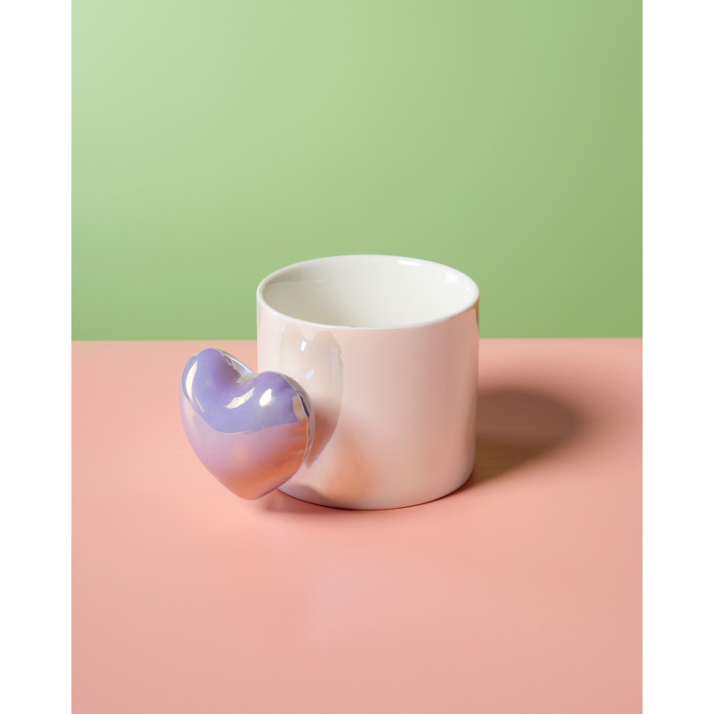 Pearl Light Dream Love Ceramic Maker Taza de agua creativa Taza de regalo de publicidad comercial en línea