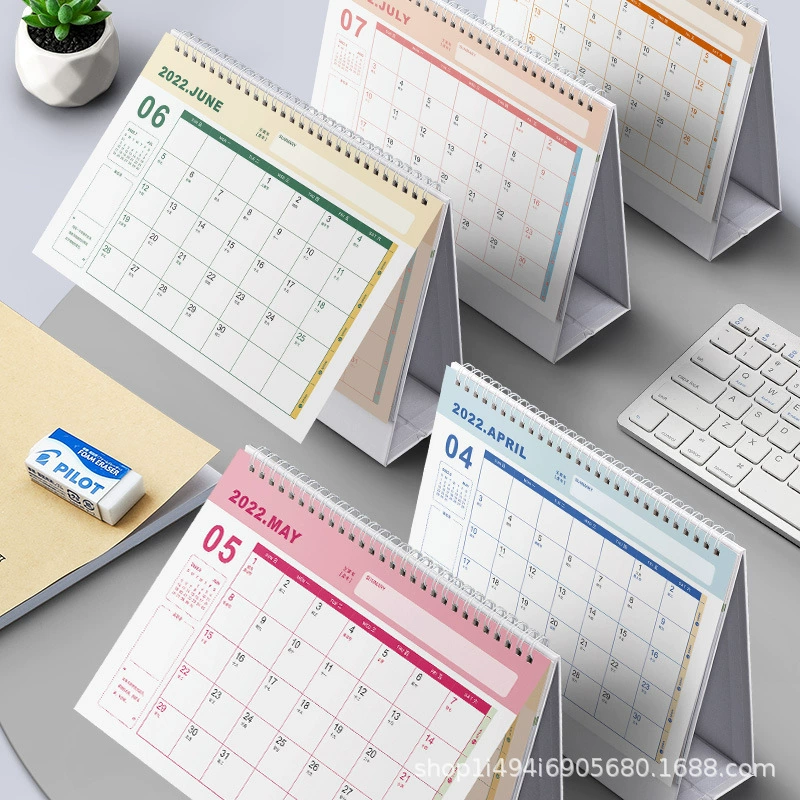 2026 Креативный простой настольный календарь Корпоративное издание Ежемесячный календарь Офисный стол Самодисциплина Зачётный орнамент Календарь