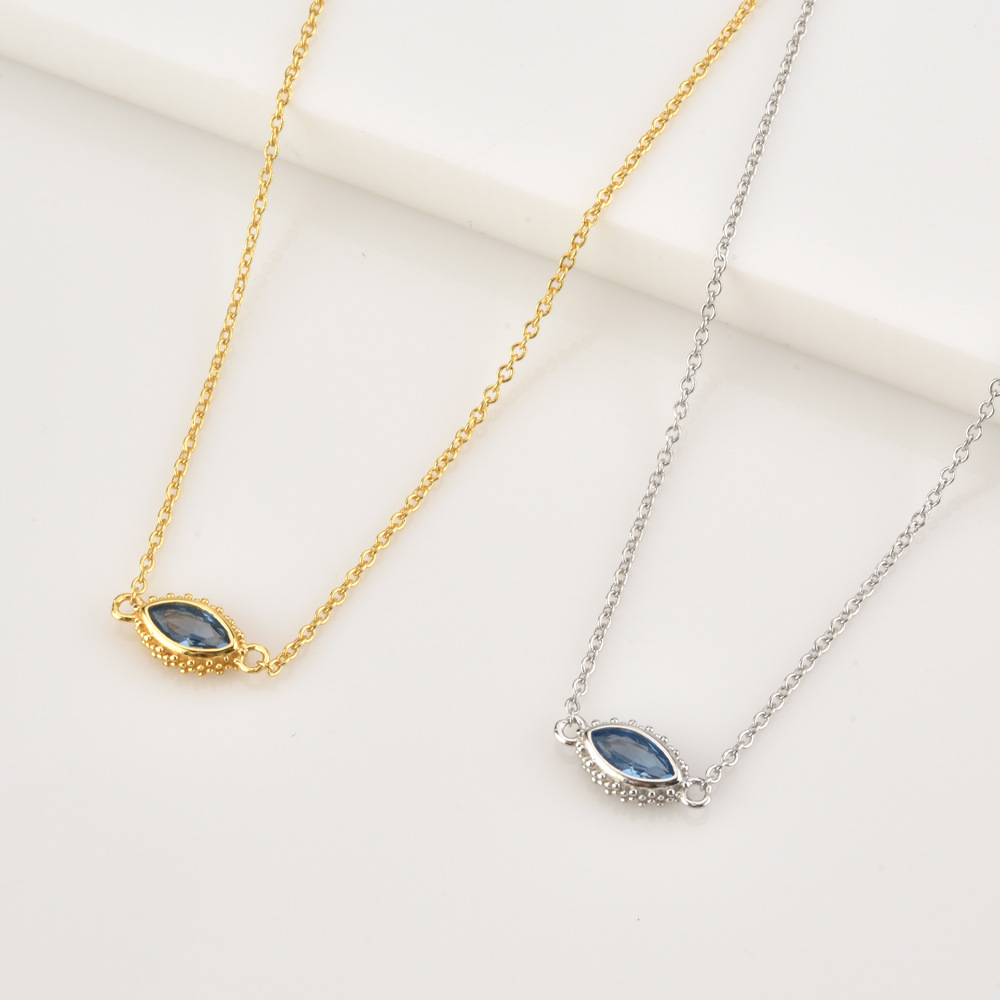 Pendant Necklace Classification 925 sterling silver Chain Material cable chain Chain Type 1 Piece Quantity 925 Sterling Silver Eye Pendant Necklace