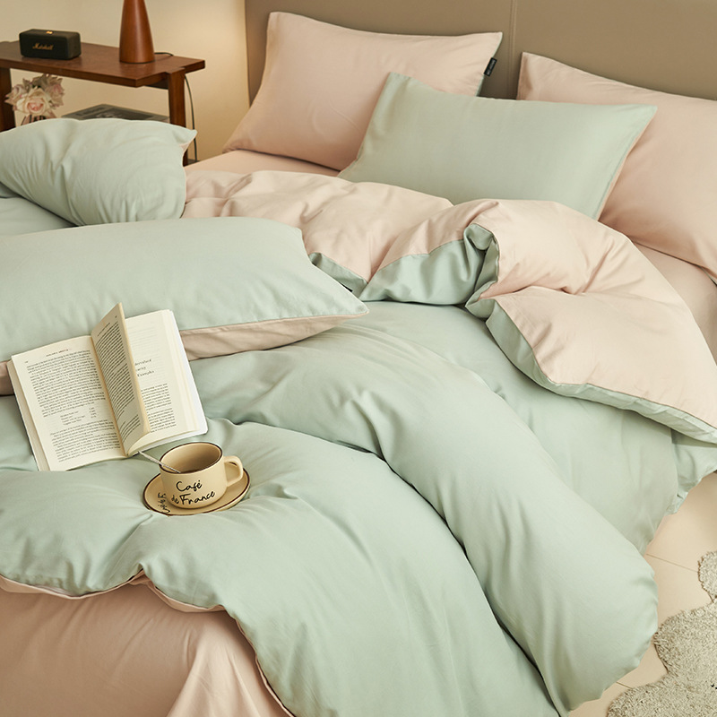 Una cama de cuatro piezas de algodón 2025 nuevo edredón sábanas de cubierta dormitorio de estudiantes de tres piezas de cama Kasa4