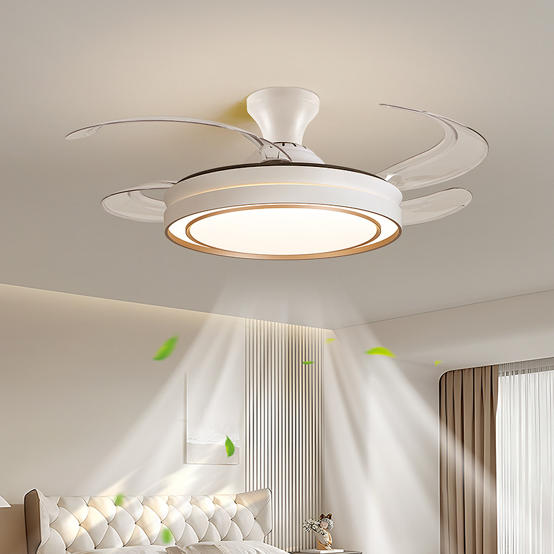 [Selección estricta] lámpara de ventilador silenciosa moderna y simple ventilador de techo de gran viento lámpara de techo de sala de estar