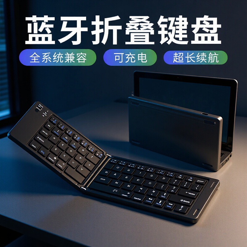 Bluetooth Folding Keyboard Wireless Tablet Universal Portable Waterproof Rechargeable Ultra-Thin Mini External Keyboard Bluetooth Folding Keyboard Wireless Tablet Universal Portable Waterproof Rechargeable Ultra-Thin Mini External Keyboard