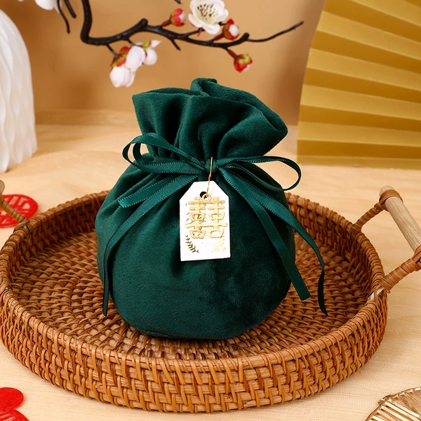 『✪✧✧✪』] Dark green bag + happy word + tag 『✪✧✧✪』]