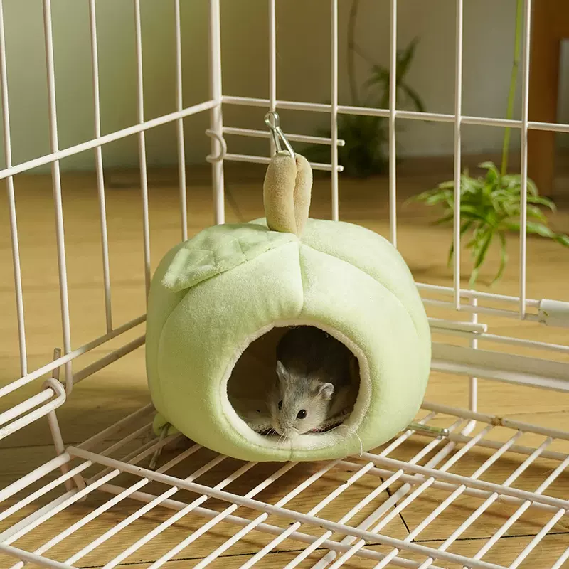 宠物窝仓鼠用品吊窝小宠保暖荷兰猪天竺鼠可爱水果棉窝亚马逊批发