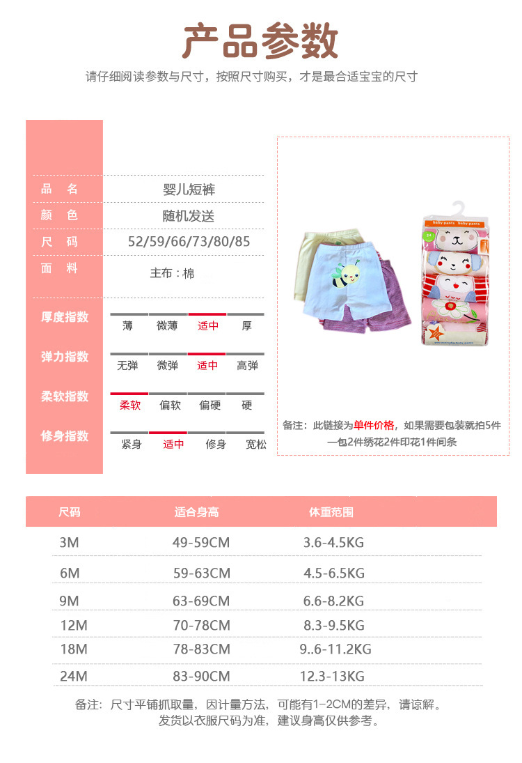 短裤尺码表单价 (1)