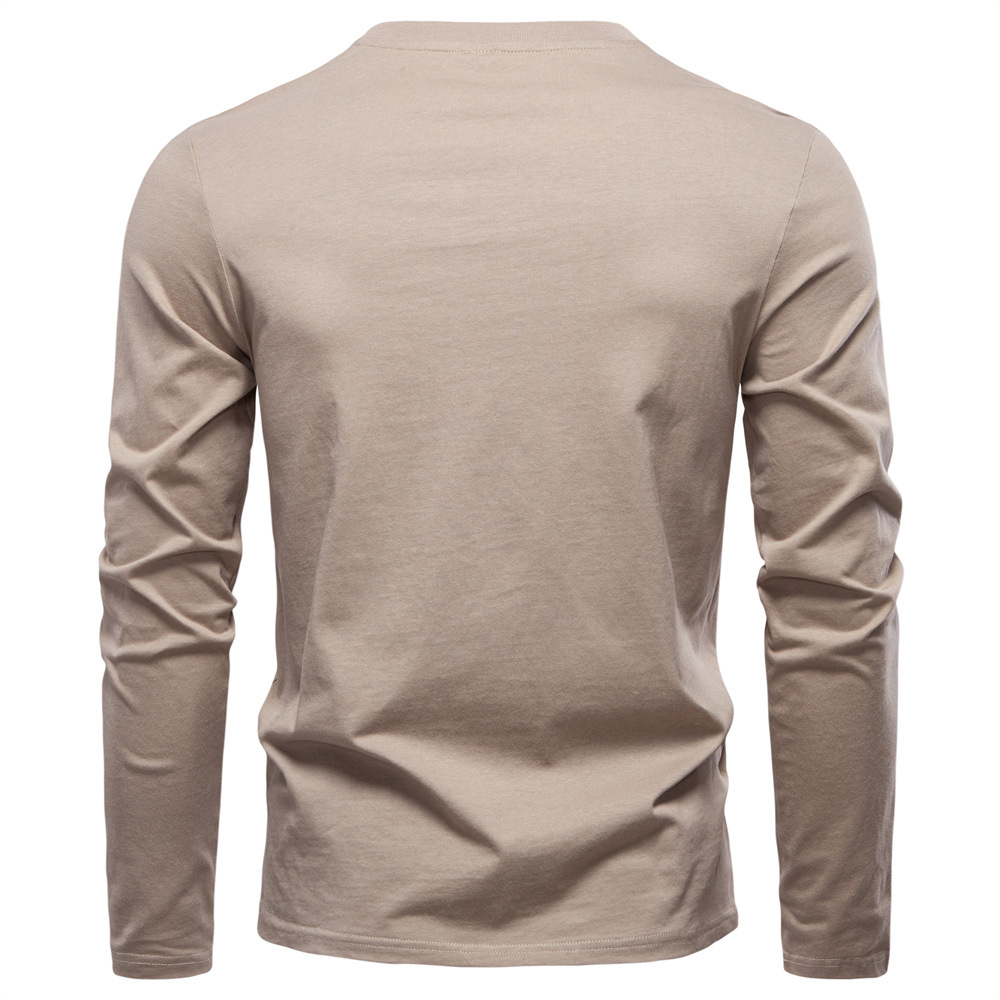 Maglia uomo maniche lunghe scollo a v slim fit in cotone_voghion.com