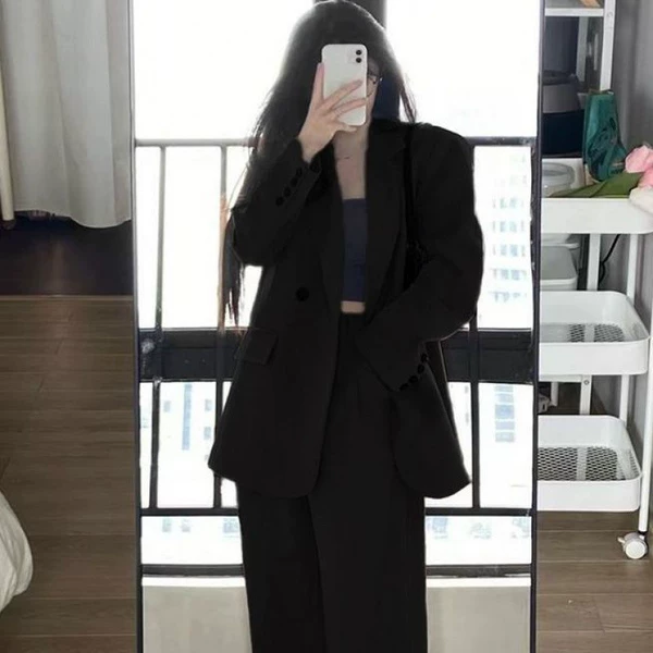 High quality black top [one piece suit]