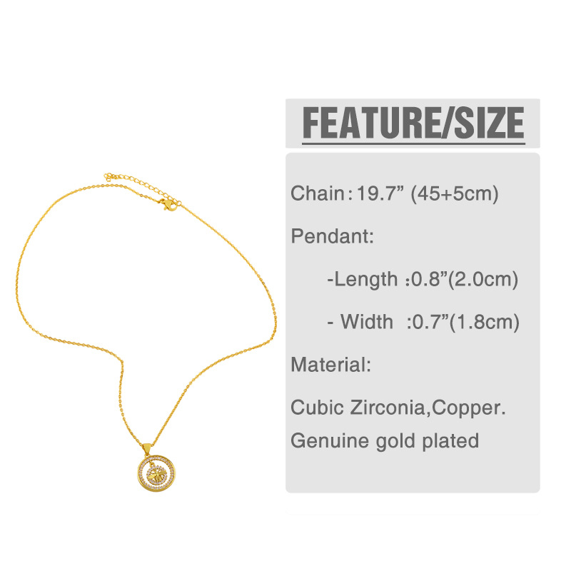 Fashion Round Hollow Cross Tree Of Life Pendant Necklace display picture 2