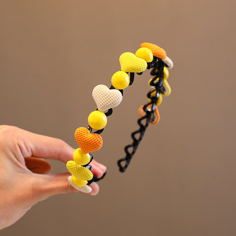 2023 nueva banda para el cabello de las niñas artefacto de cabello roto para niños horquilla de verano cabello antideslizante presionando diadema clip para el cabello de las niñas tocado