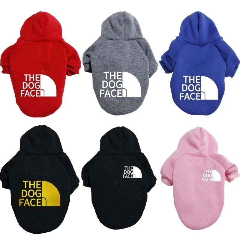 Трансграничная осенне-зимняя одежда для собак Свитер для собак Толстовка с капюшоном для собак Метод одежды для домашних животных Dou Golden Hair Большой, средний и маленький на флисовой подкладке