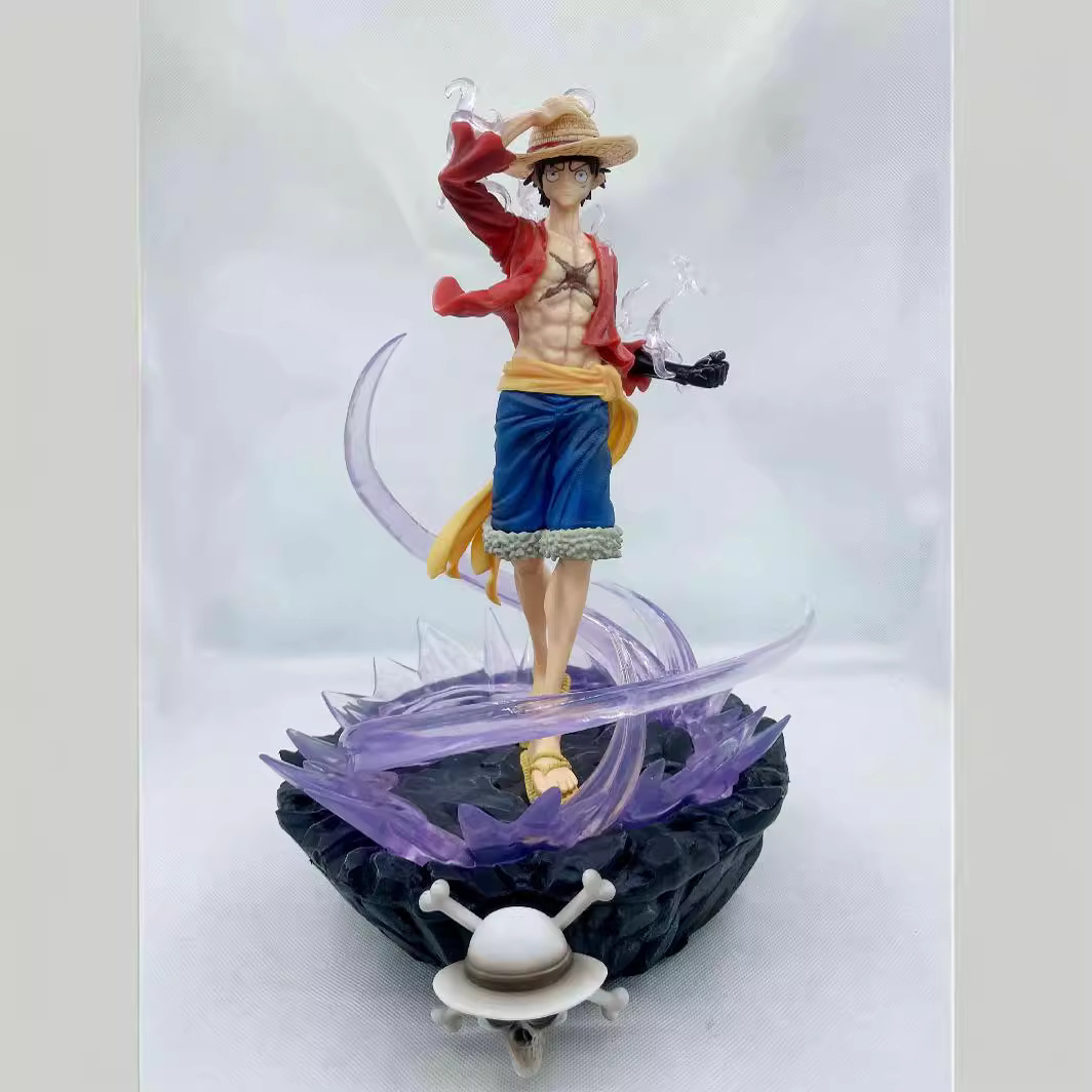 Una pieza fuego boxeo luffy gran boxeo luffy serie anime modelo decoración estatua hecha a mano al por mayor