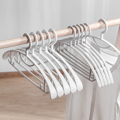 Clothes hanger for home hanging plastic wide-shoulder seamless clothes drying support for student dormitory non-slip shoulder corner wardrobe