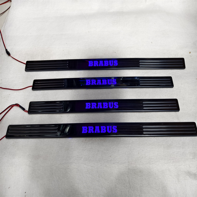08-13 Ben S-Class W221 Series Chi Modified LED Welcome Pedal with Light Threshold Strip AMG Maiba Bossbach