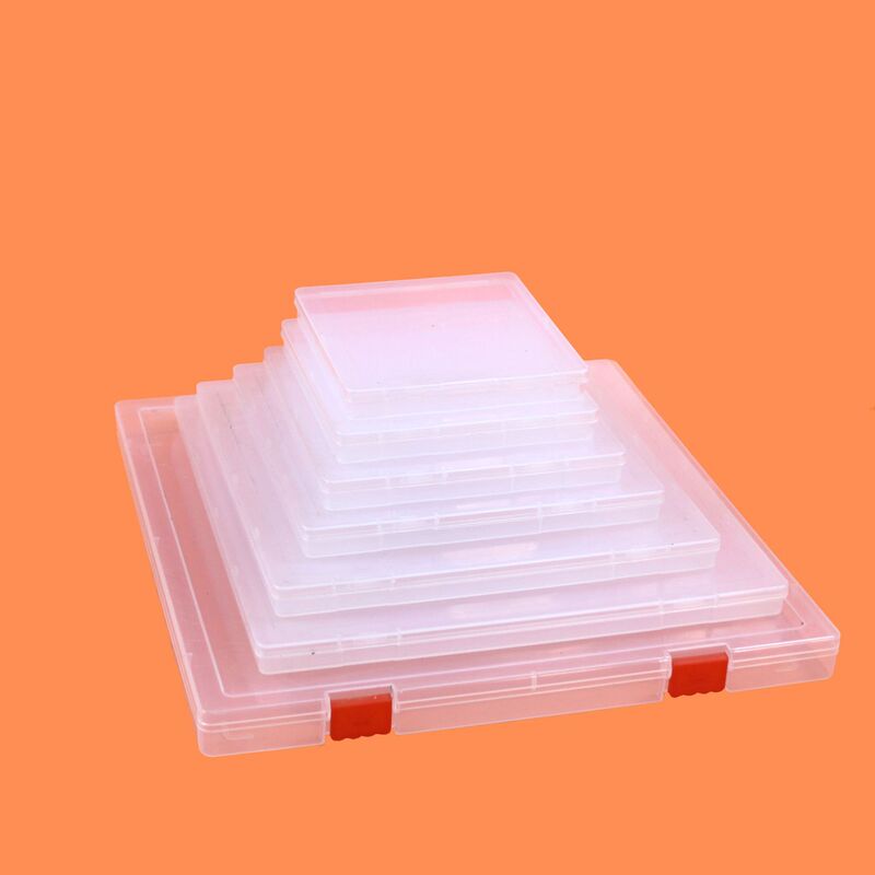 Multi-Specification Square Pp Plastic Box Toy Puzzle File Transparent Packaging Box Hardware Jewelry Fishing Gear Storage Box