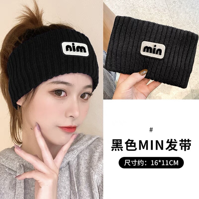 新商品の頭飾り千鳥格毛糸のヘアバンドの女性の広い縁の月子のスカーフが交差しています。|undefined