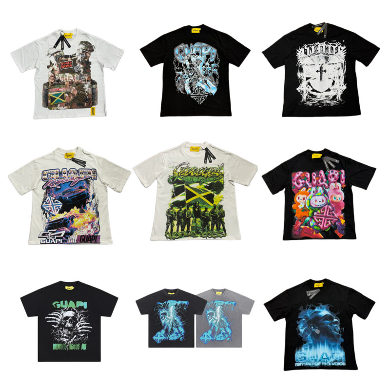 Guapi Revived Tee T-Shirt2026Ss Latest Fashion Trendy Brand White Ink Direct Print Short Sleeve