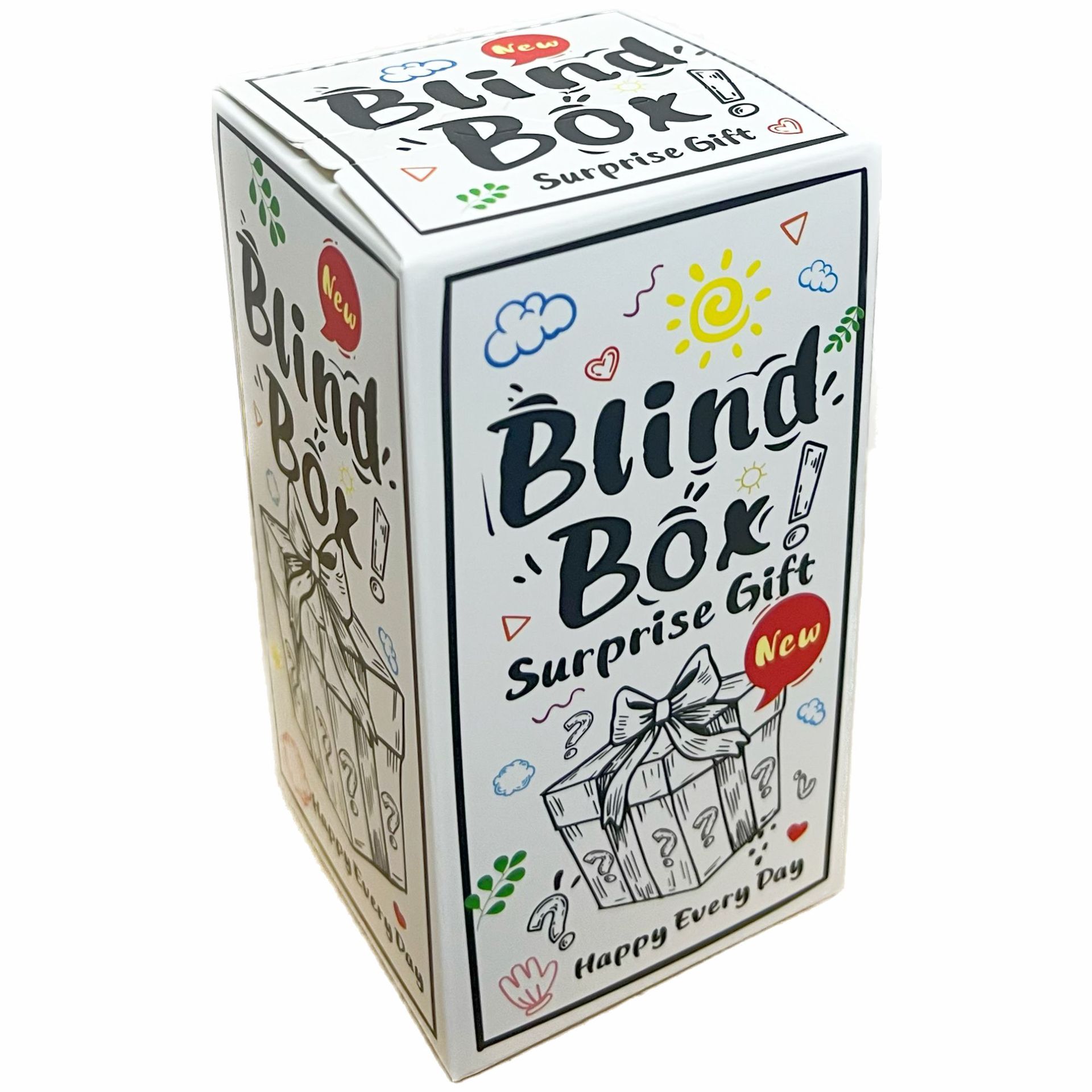 Trendy play caja ciega caja al por mayor caja ciega sorpresa caja de color de juguete caja de mano de dibujos animados caja de embalaje llavero caja ciega caja vacía