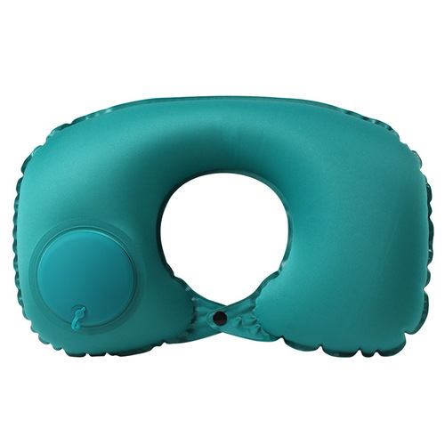 Inflatable U-shaped pillow with customized LOGO, travel three-piece set, aircraft U-shaped neck pillow, inflatable press neck pillow, wholesale