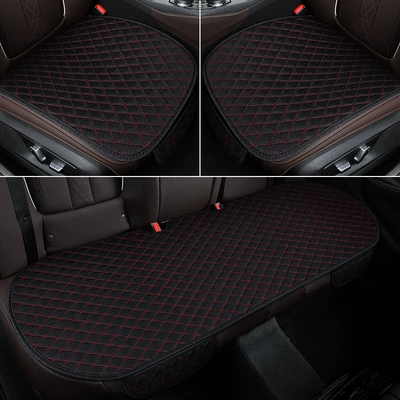 Seat Back Cushion Four Seasons Neutral Seat cushion, seat cover - black-and-red-three-piece-set