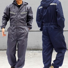 男休闲连体服连帽工装裤结实耐磨劳保工作裤制服宽松加肥加大码帅