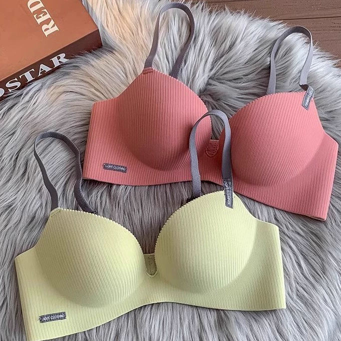 Push up bra, supporting wireless bra, thin set