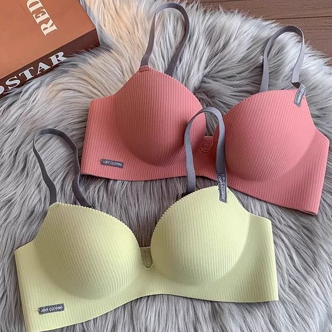 Push up bra, supporting wireless bra, thin set