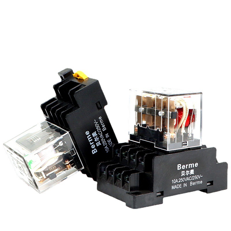 贝尔美小型中间继电器LY4N-J直流 DC24V交流AC220V 14脚 10A