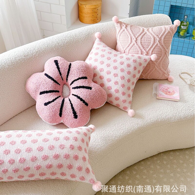 Plush Flower Pillow, Washable Sofa Cushion Pillow, Toffee Round Pillow, Soft Round Ball Cushion, Leg Pillow Wholesale