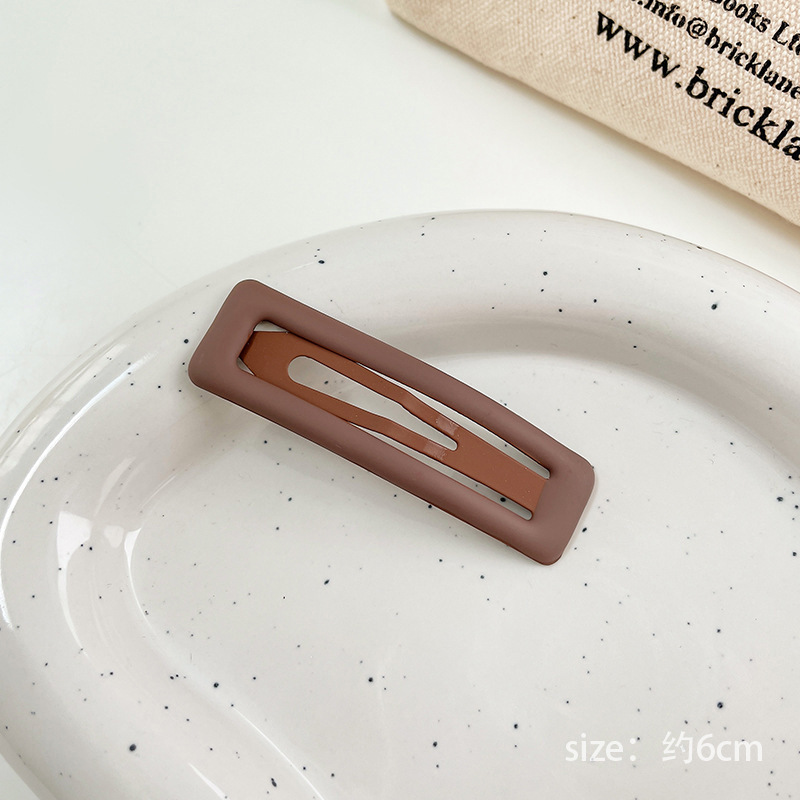 Tablero de Damas blanco y negro Plaid horquilla hembra ins Corea del Sur clip de pico de pato Mori clip sin costuras flequillo lateral clip accesorios para el cabello