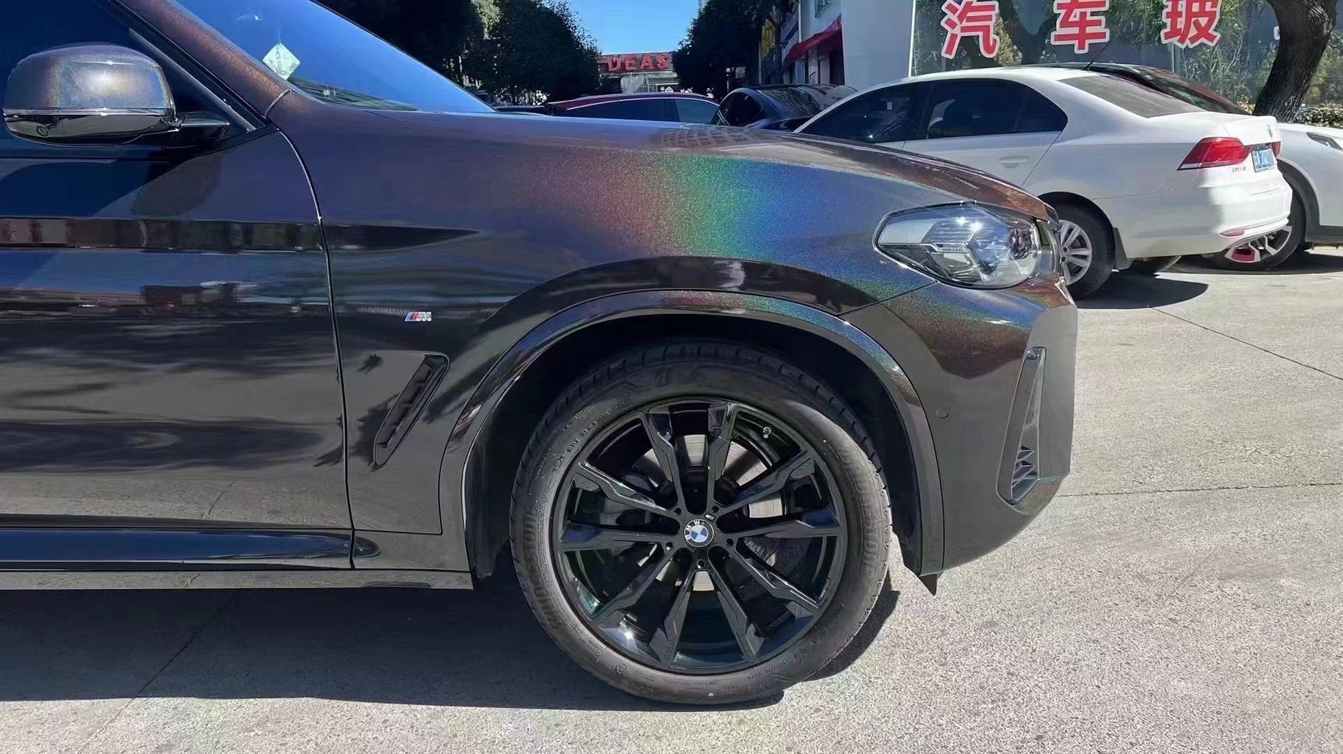 Car Color Changing Film Colorful Laser White Cross-Border Hot Selling Car Body Color Changing Film Gorgeous Gray Can Be Cut Factory Direct Sales