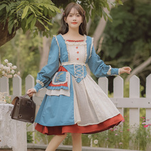 日式学院风少女减龄学生Lolita洋装复古宫廷刺绣款公主轻甜萝莉裙