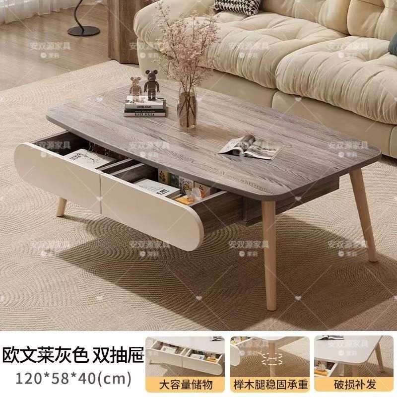 小户型简易茶几出租屋小桌子奶油风北欧客厅家用网红矮桌现代简约|undefined