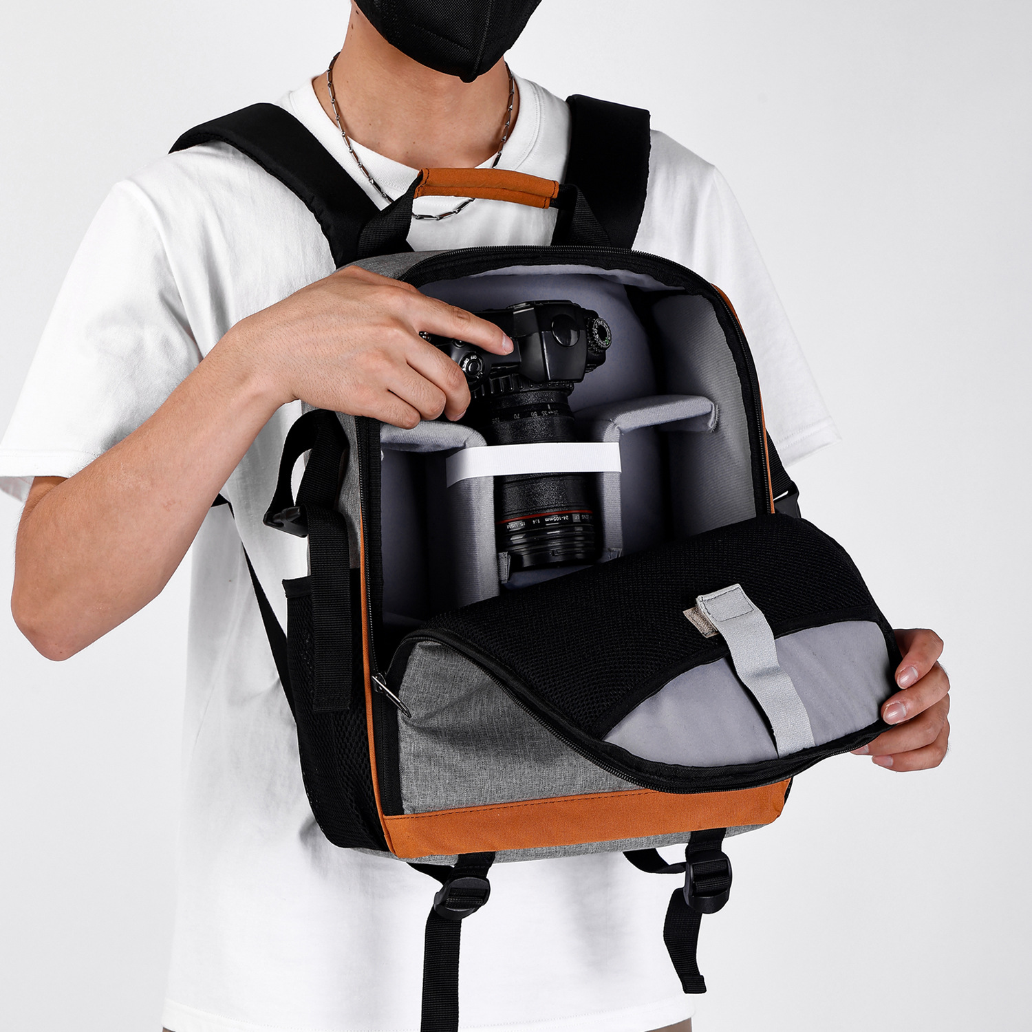배낭 사진 가방 CANON NIKON 전문 SLR 카메라 가방 남성과 여성을위한 다기능 대용량 여행 야외 배낭