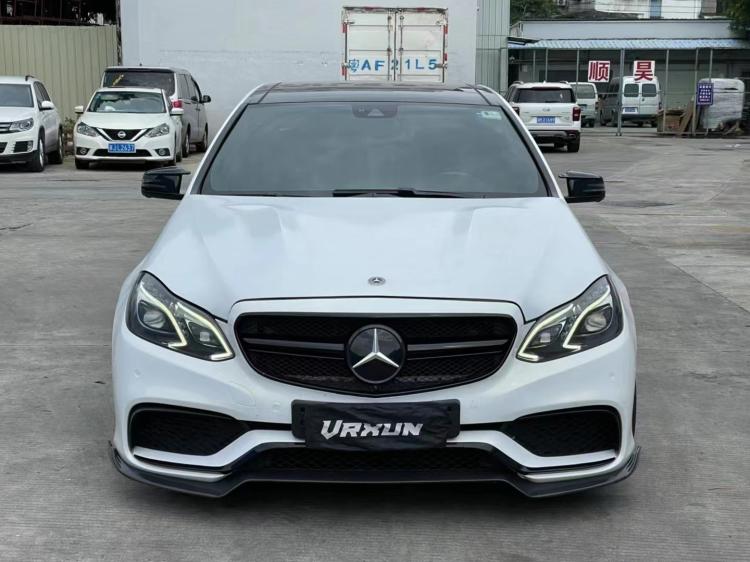 Suitable for Mercedes-Benz E-Class W212 Modification to E63 Front and Rear Bumpers, Carbon Fiber Front Lip, Side Skirts, Rear Lip, Rear Wing, and Hood