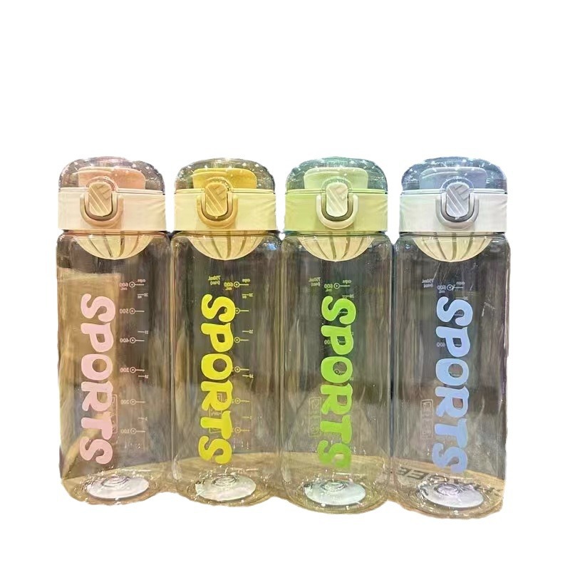 Xinbeidi-6058 taza de plástico nuevo transparente deportes taza de agua 750ml al aire libre viajes beber taza té compartimiento portátil