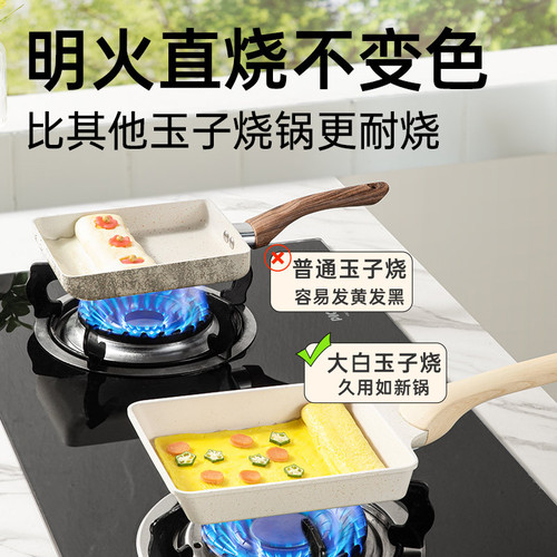 Stainless Steel Non-Stick Pan with Ceramic Coating, White, Mini Baby Food Pan, Versatile Multi-Purpose Frying Pan