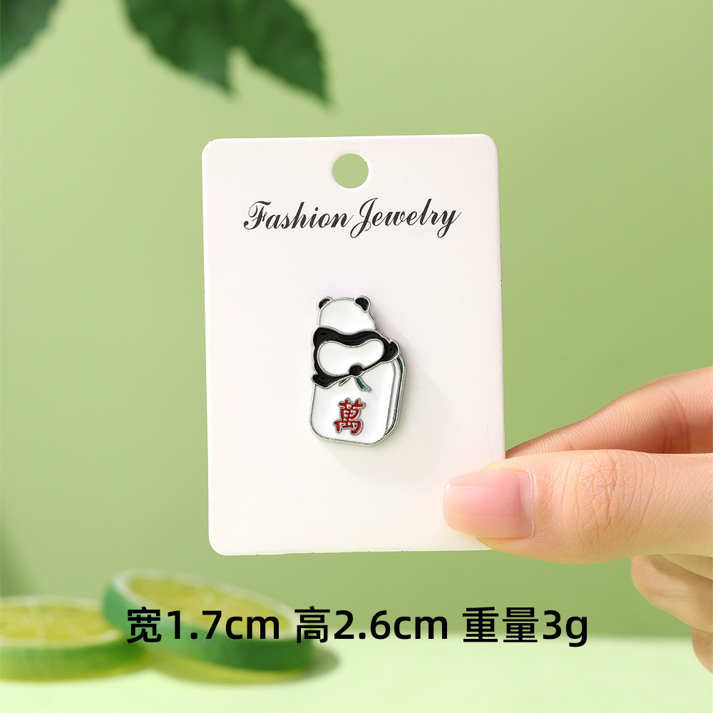 Dibujos animados lindo panda flor flor broche colección de la familia panda animal metal insignia accesorios de ropa para niños regalos