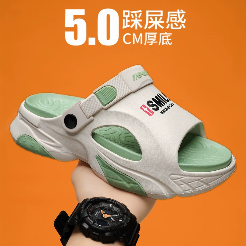 Мужские летние сандалии 2025 года, новые, с эффектом "ступанья по дерьму", большие размеры, спортивная обувь для улицы, повседневные пляжные сандалии двойного назначения для мужчин.