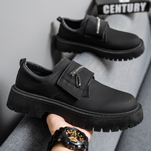 2025夏季新款潮流百搭男士休闲皮鞋青年英伦百搭时尚潮流男鞋板鞋