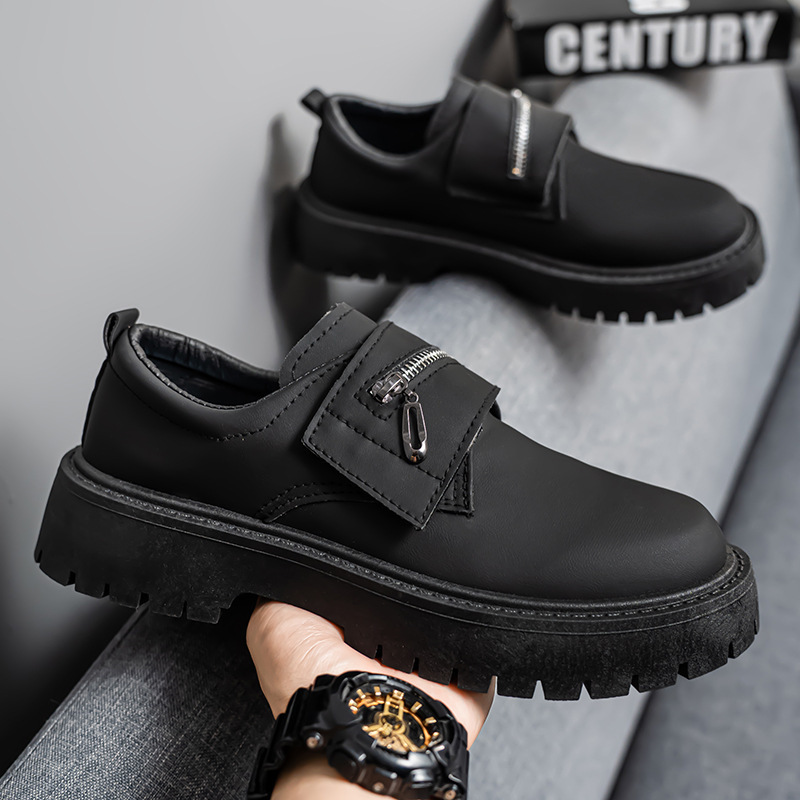 2025夏季新款潮流百搭男士休闲皮鞋青年英伦百搭时尚潮流男鞋板鞋