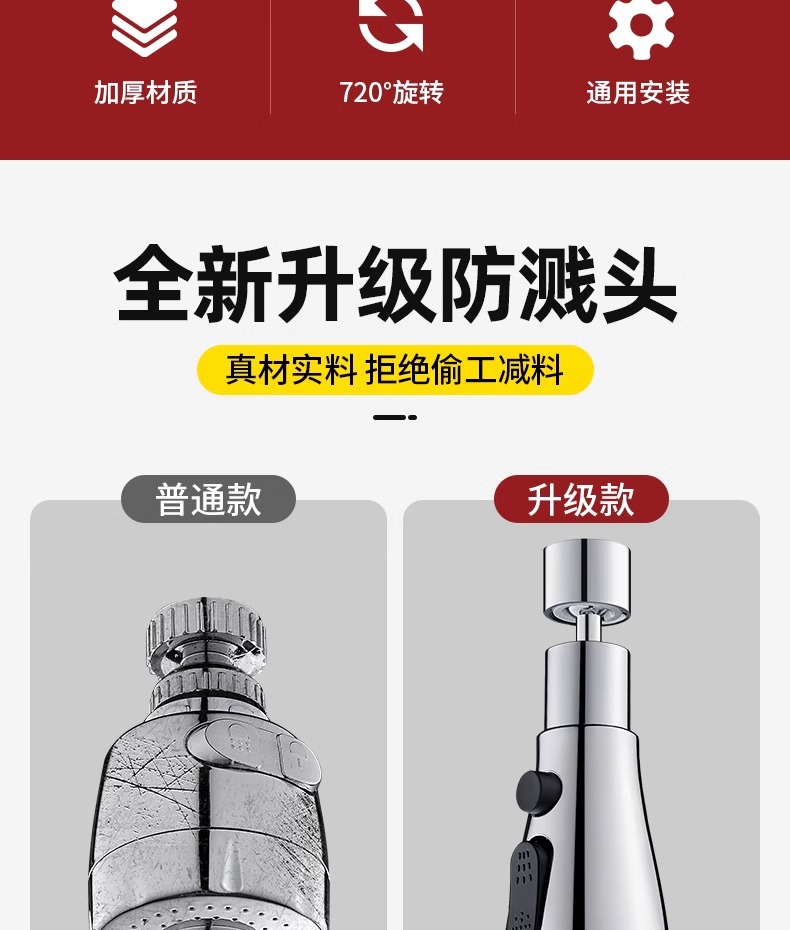 Kitchen faucet splash-proof water extension device, sink universal joint for extending, special universal nozzle shower head Application Scenario