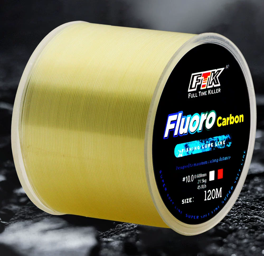 Detalle del tratamiento de fluorocarbono en la línea de pesca