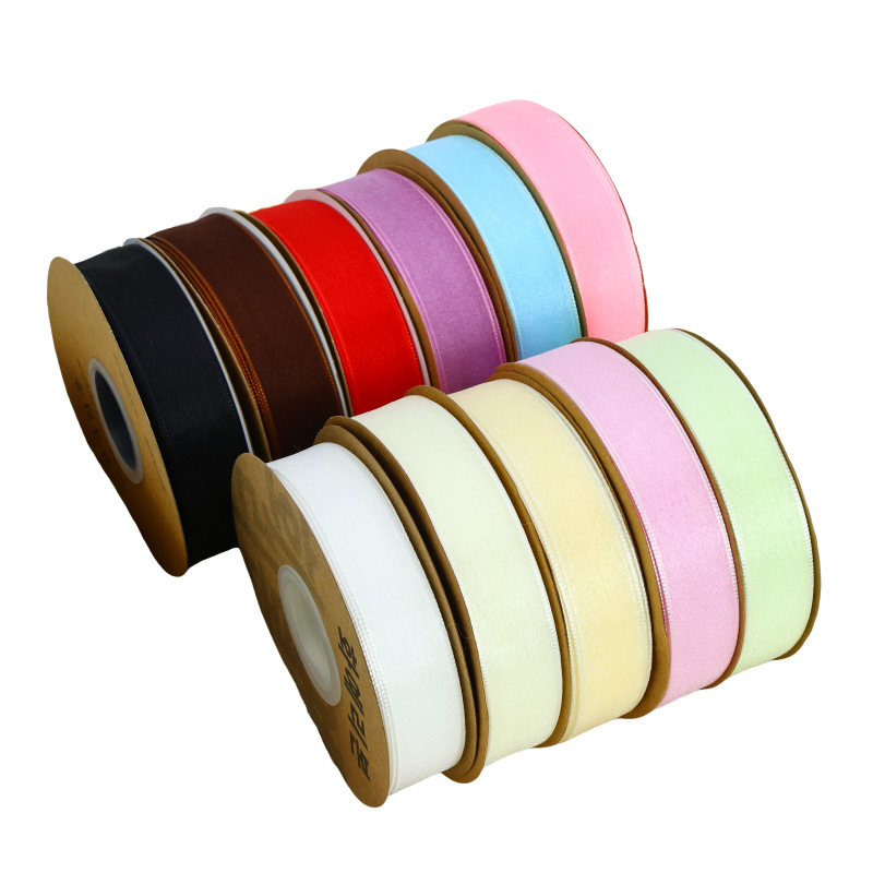 Suministro directo de fábrica Cinta de hilo de nieve de 2,5 cm Envases de flores Ramo de cinta Pastel de cinta Cinta de gasa Caja de pastel Cinta