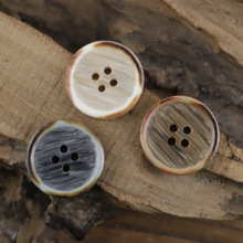 仿木纹树脂咖啡色休闲西装外套毛衣开衫细边四眼做旧大衣风衣纽扣