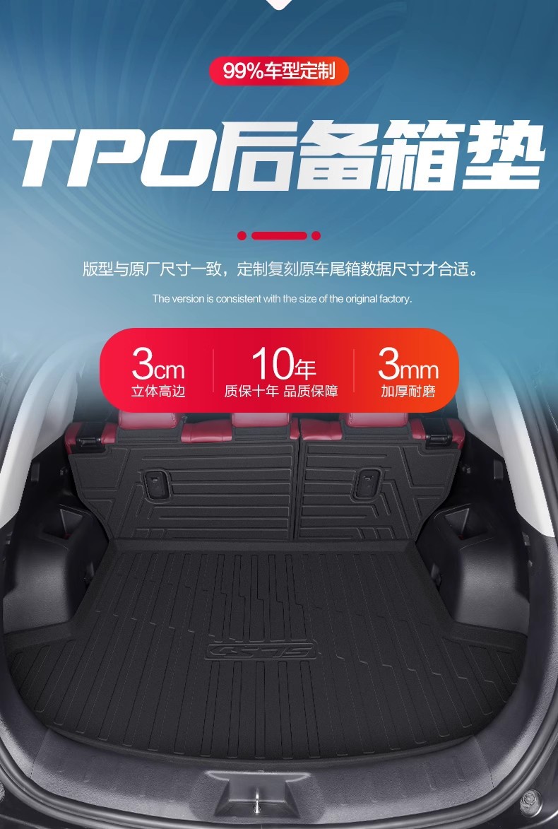 Suitable for Changan CS75PLUS Trunk Mat Auto Parts Daquan Decorative Supplies Second Generation Third Generation Rear Trunk Mat
